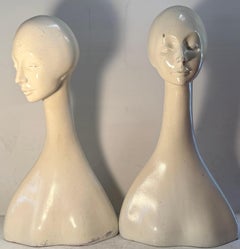 Vintage Long Neck Mannequin Bust (Pair Available)