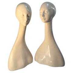 Vintage Long Neck Mannequin Bust (Pair Available)