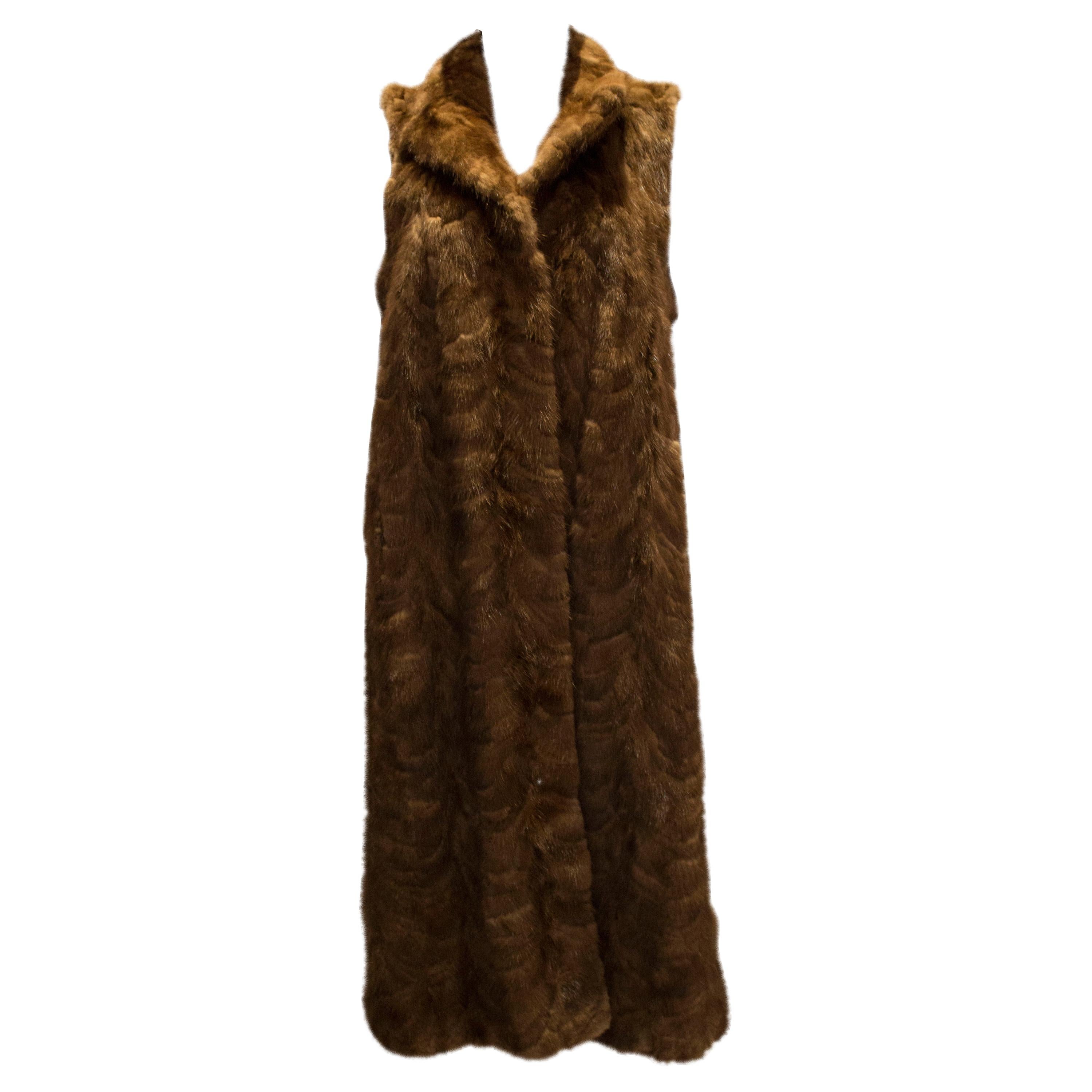 Vintage Long Sheared Mink Gilet