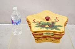 Vintage Longaberger 2001 Edition Christmas Collection Red Shining Star Basket