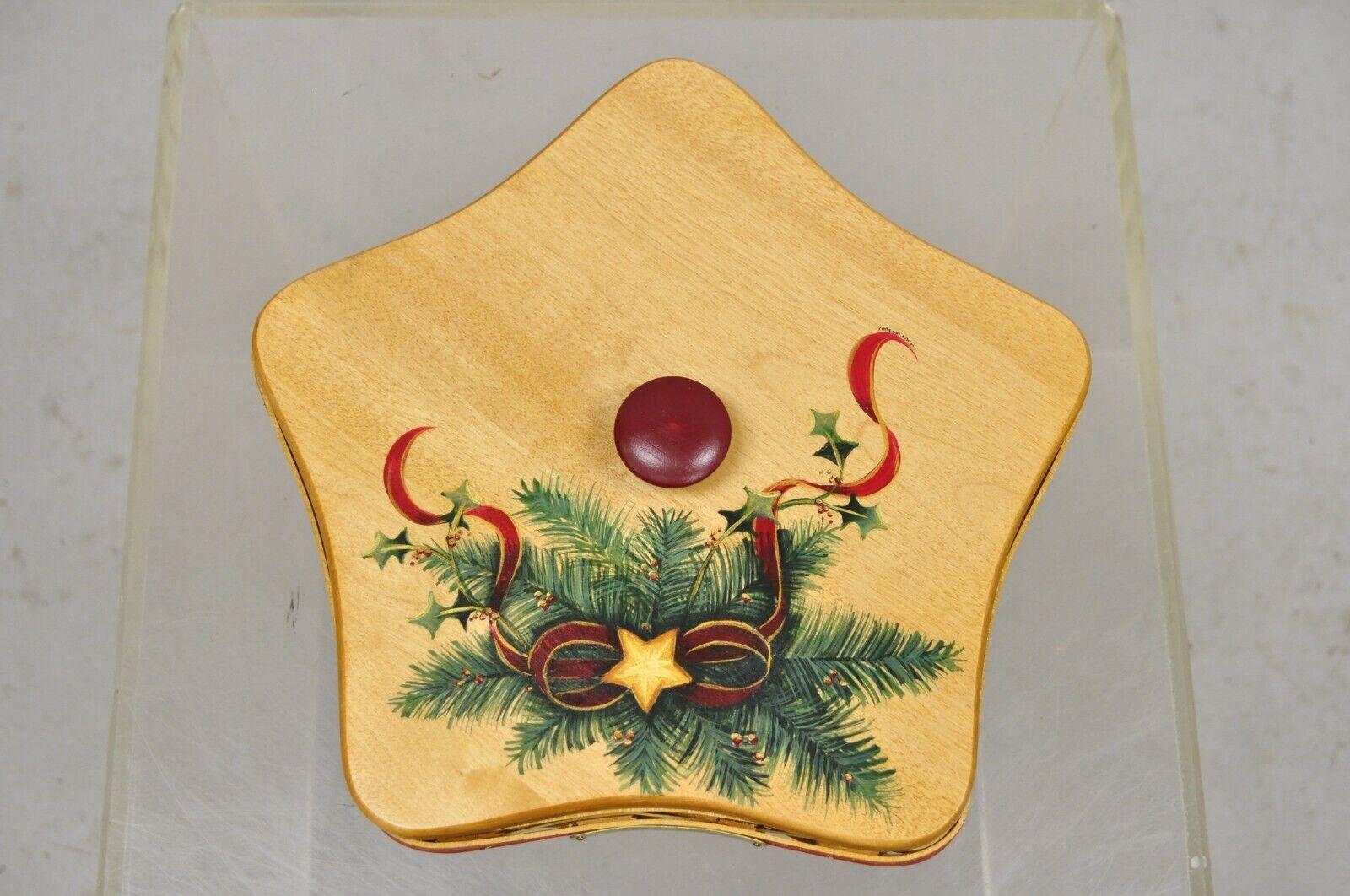 Vintage Longaberger 2001 Edition Weihnachtskollektion Roter glänzender Sternkorb, Vintage (Amerikanische Klassik) im Angebot