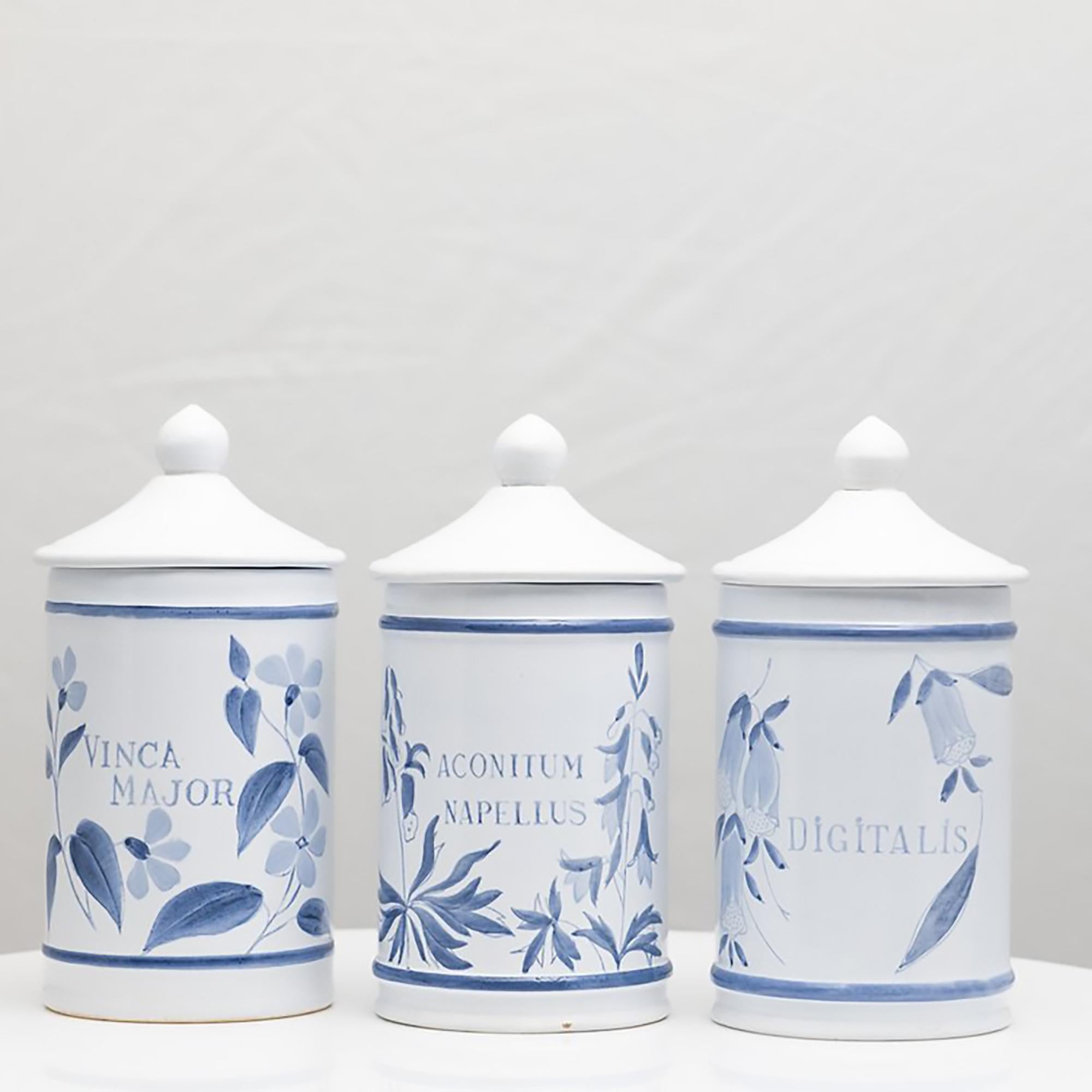 Vintage Longchamp Porcelain Apothecary Set For Sale 3