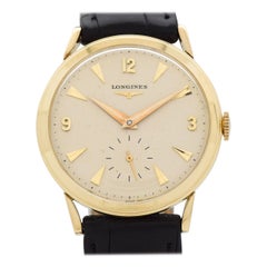Vintage Longines 14 Karat Yellow Gold Watch, 1958