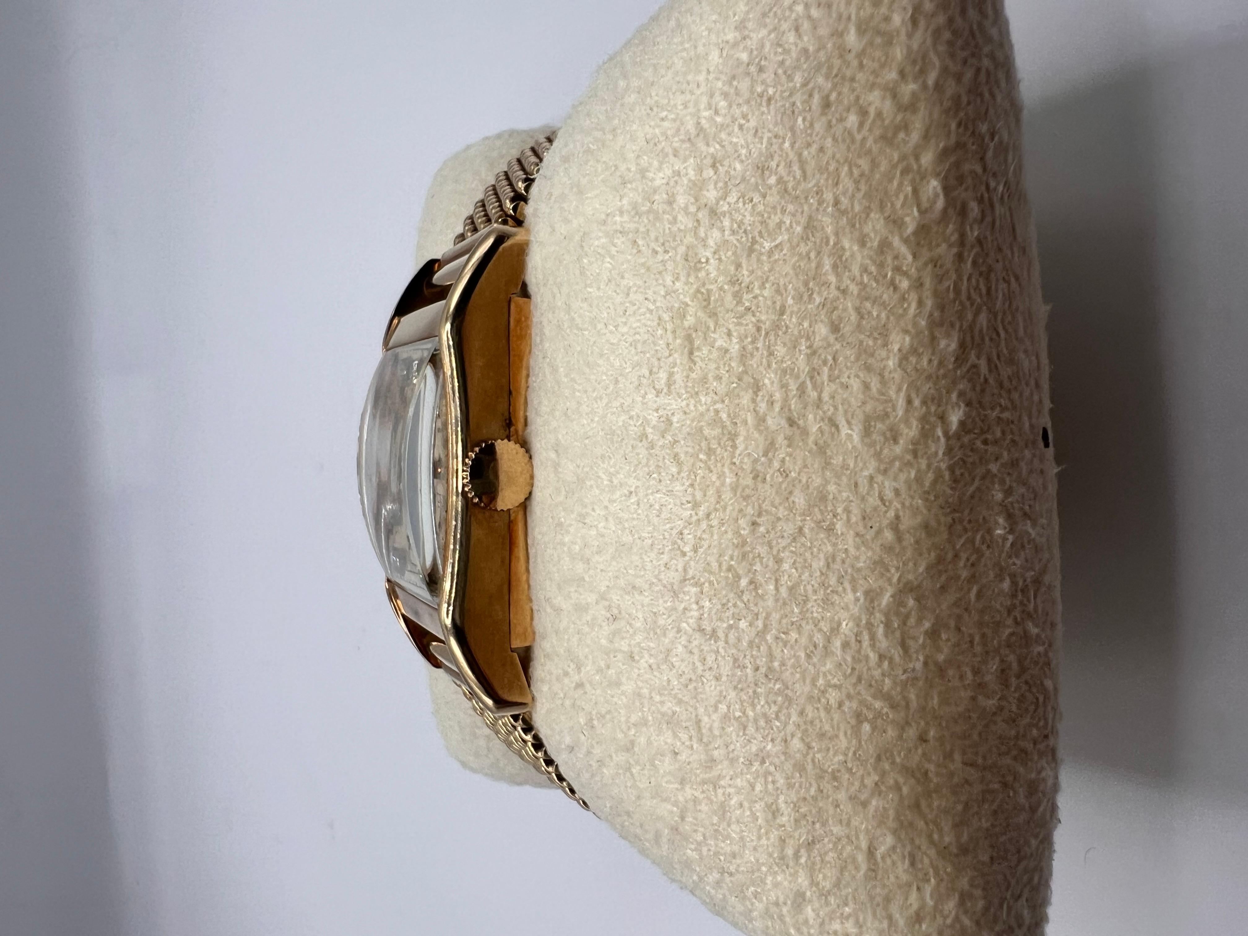 Vintage Longines 14k Gold and Diamond Dial Watch In Excellent Condition For Sale In New York, NY