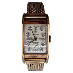 Vintage Longines 14k Gold and Diamond Dial Watch