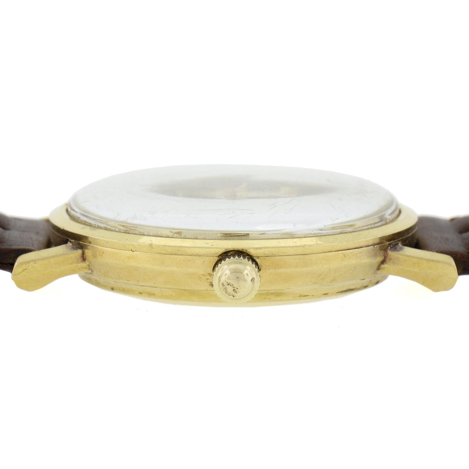 Vintage Longines Admiral 18k Yellow Gold 34mm Automatic Self Winding Wrist Watch 4