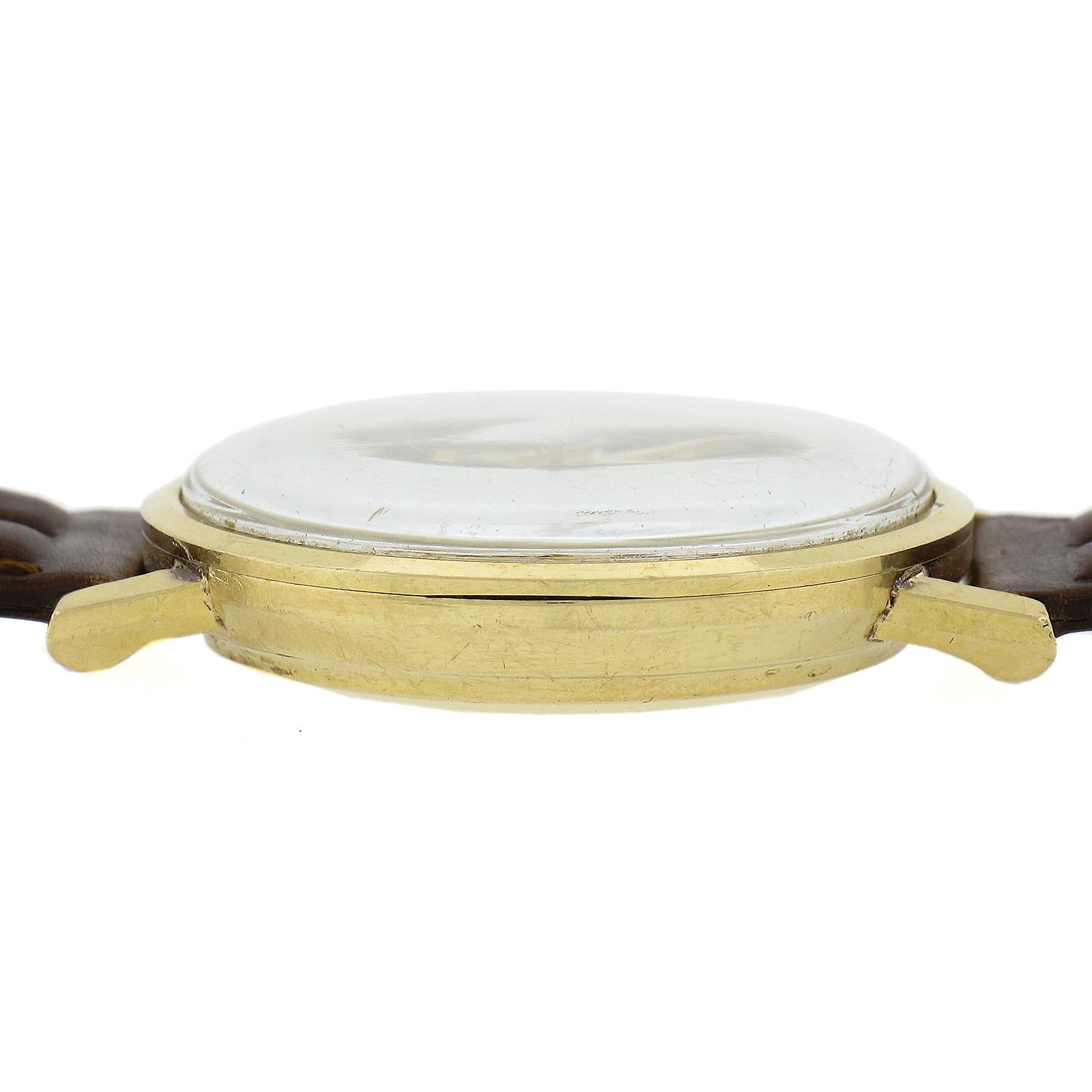 Vintage Longines Admiral 18k Yellow Gold 34mm Automatic Self Winding Wrist Watch 5