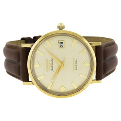 Vintage Longines Admiral 18k Yellow Gold 34mm Automatic Self Winding Wrist Watch