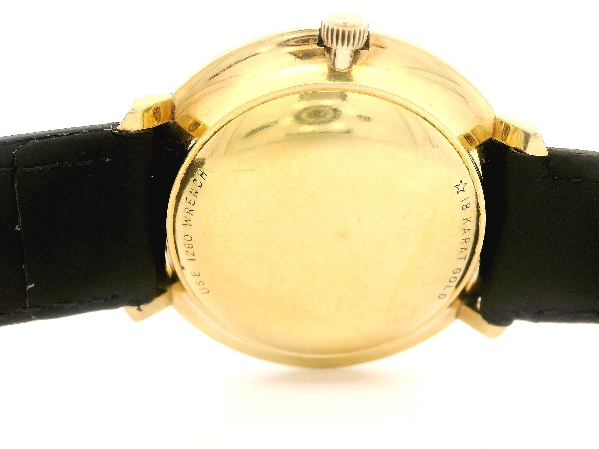 Vintage Longines Admiral 5 Star 18k Yellow Gold 35mm Automatic Wrist Watch 2