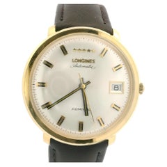Vintage Longines Admiral 5 Star 18k Yellow Gold 35mm Automatic Wrist Watch