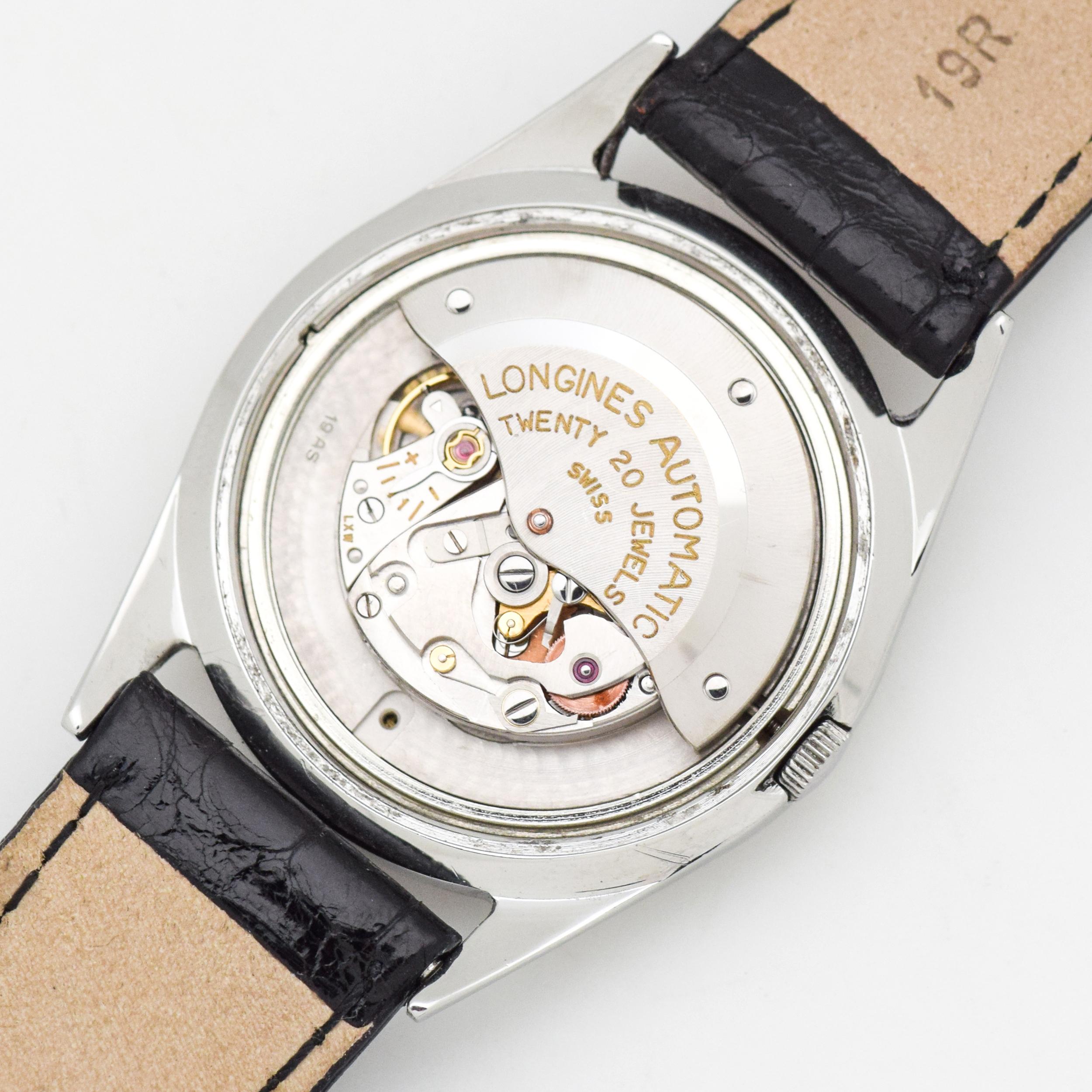 Vintage Longines Grand Prize Automatic Stainless Steel Watch, 1956 For Sale 3