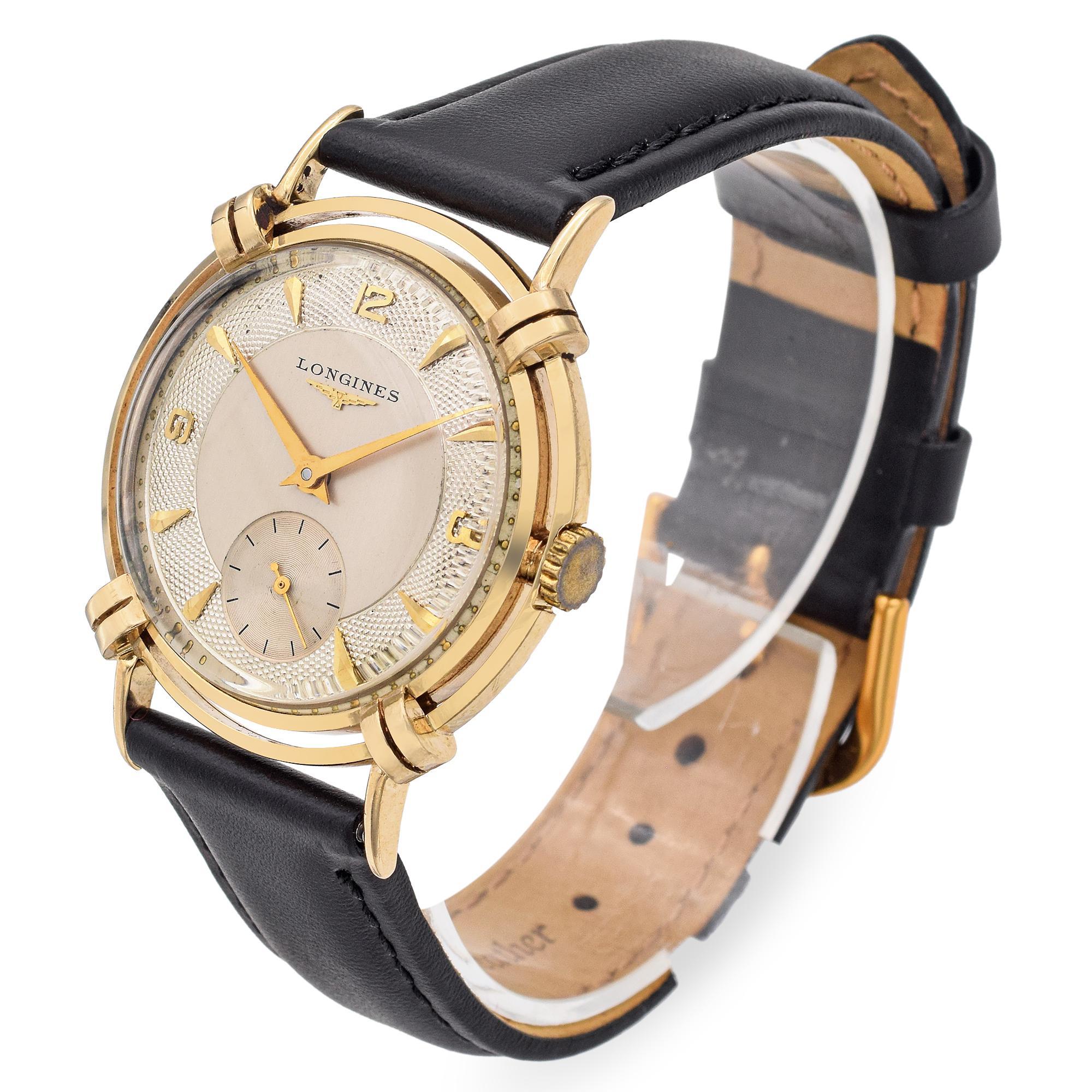 Longines President Washington Montre vintage pour hommes en or jaune 14 carats Pour hommes en vente
