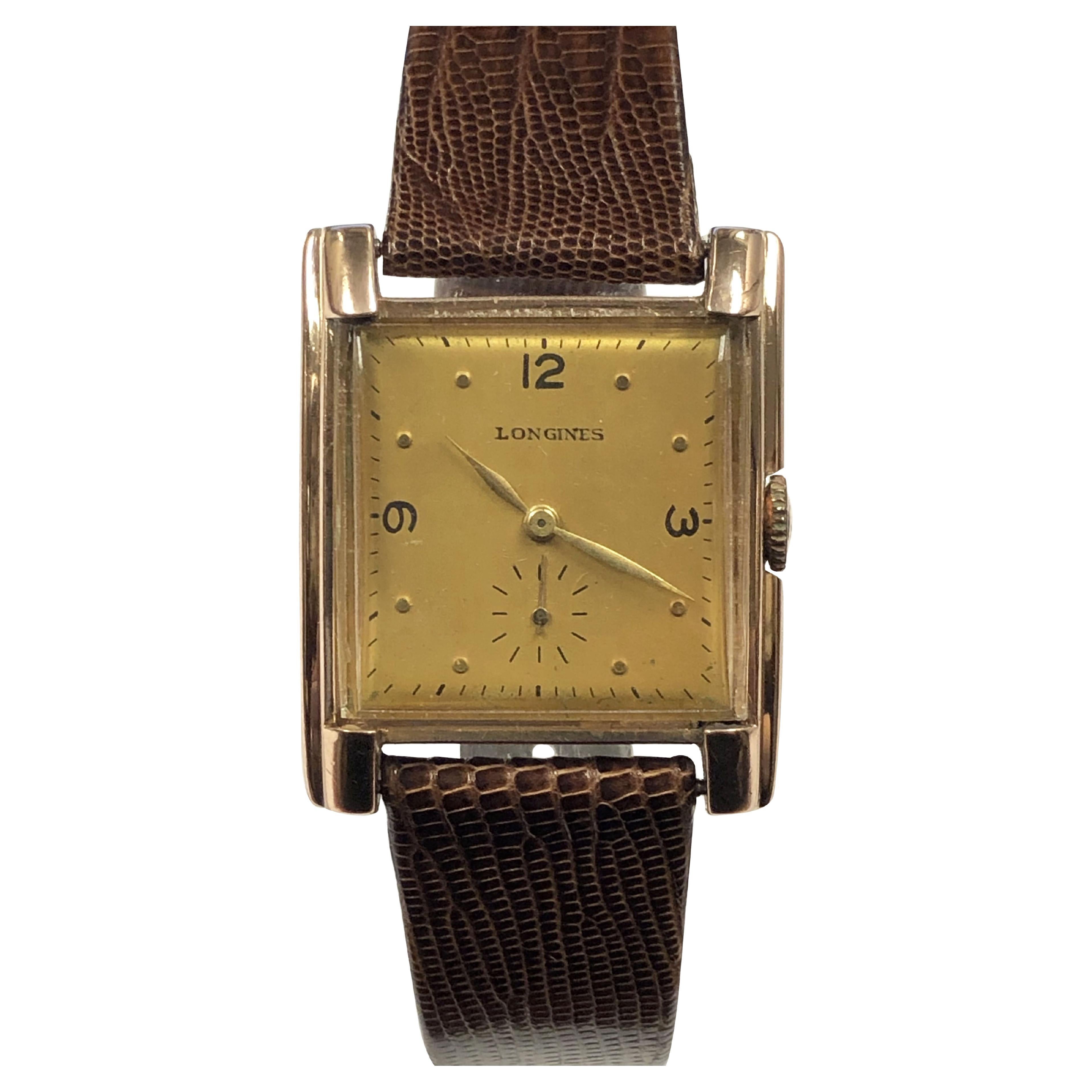Vintage Longines Rose Gold Mechanical Wrist Watch