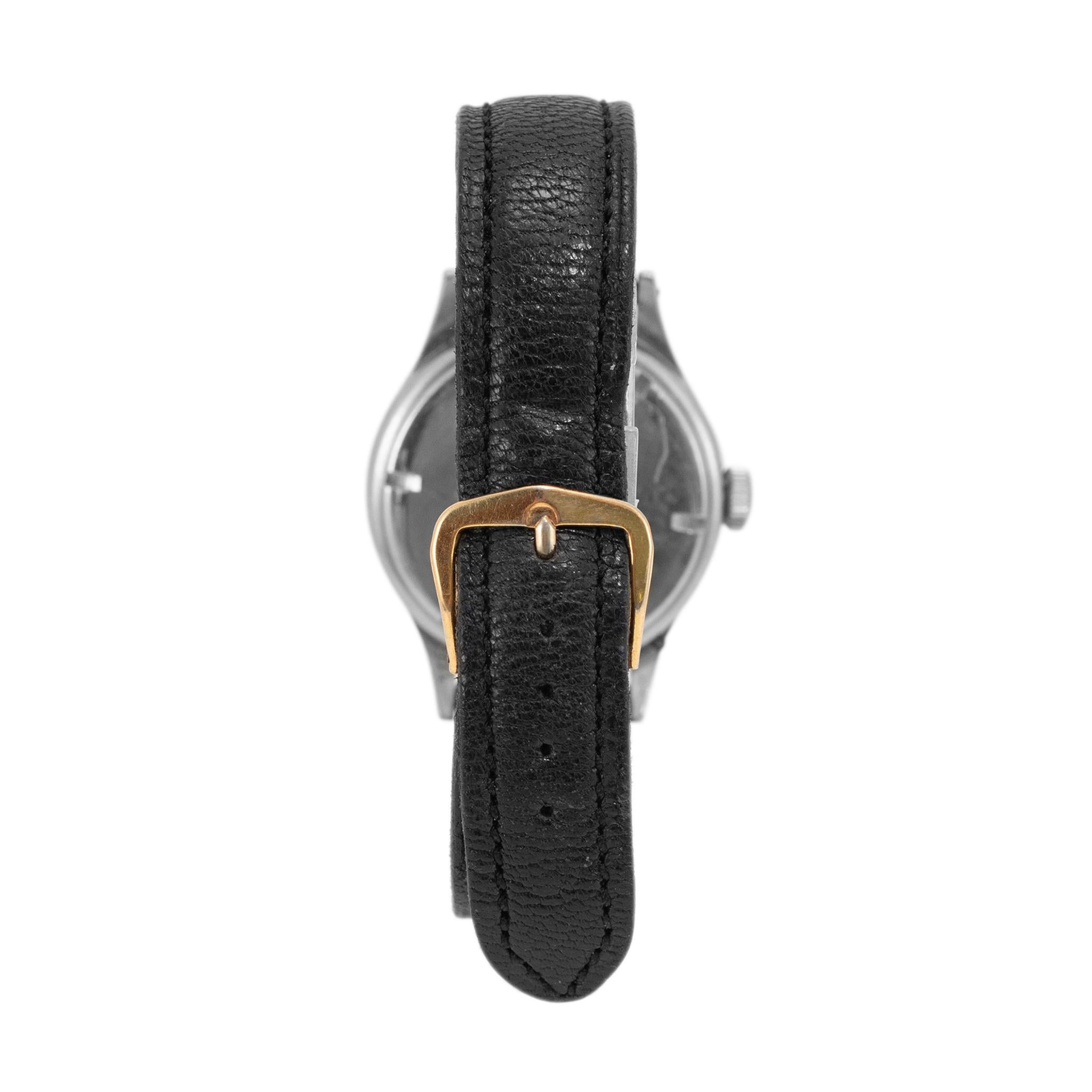 Vintage Longines Sei Tacche 33.5mm 4528 Gilt Dial Stainless Steel Military Watch For Sale 1
