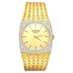 Vintage Longines Solid 14K Gold and Diamond Watch- Unisex