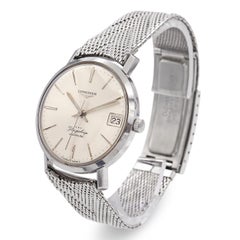 Vintage Longines Stainless Steel Three Star Flagship Automatic Watch