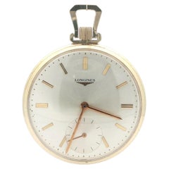 Vintage Longines-Wittnauer 14k Gold 44mm Thin Open Face Pocket Watch Cal. 17L