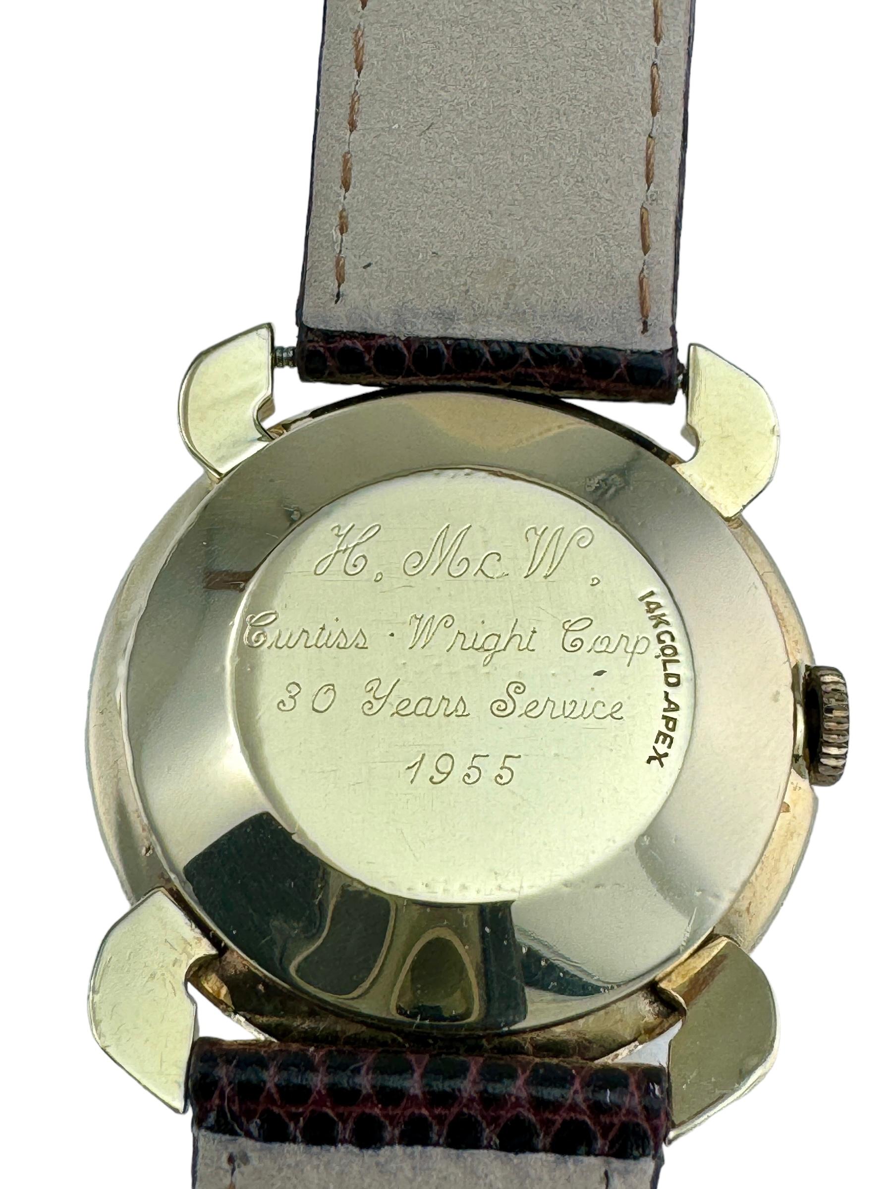 Vintage Longines Gelbgold-Armbanduhr im Angebot 3