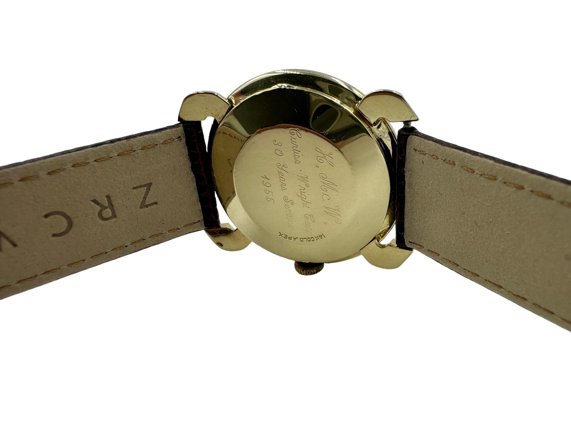 Vintage Longines Gelbgold-Armbanduhr  im Angebot 4