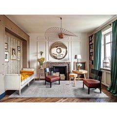 Vintage Look Faded Red Persian Tabriz Shabby Chic Oriental Rug