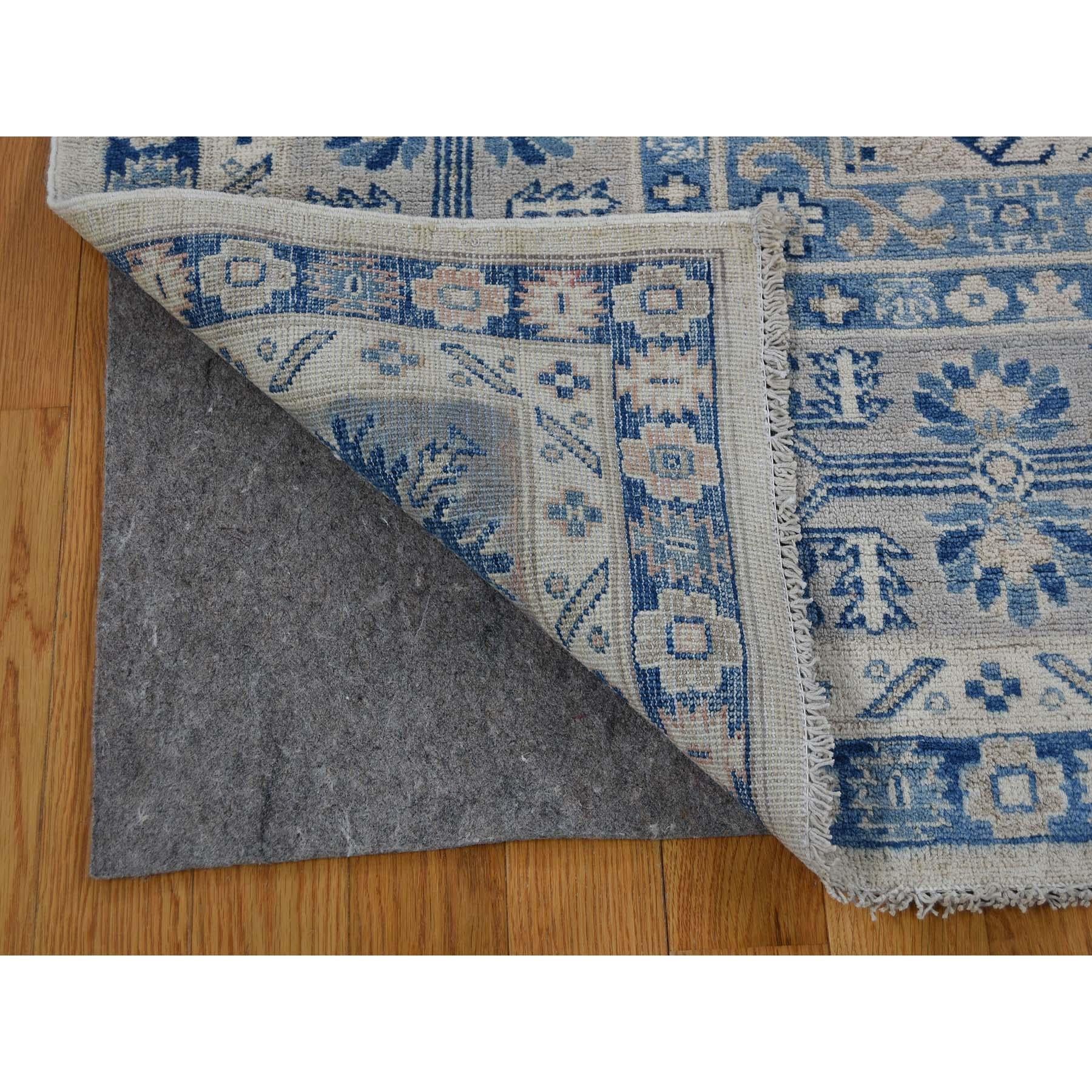 Vintage Look Kazak Pure Wool Hand Knotted Oriental Rug In New Condition In Carlstadt, NJ