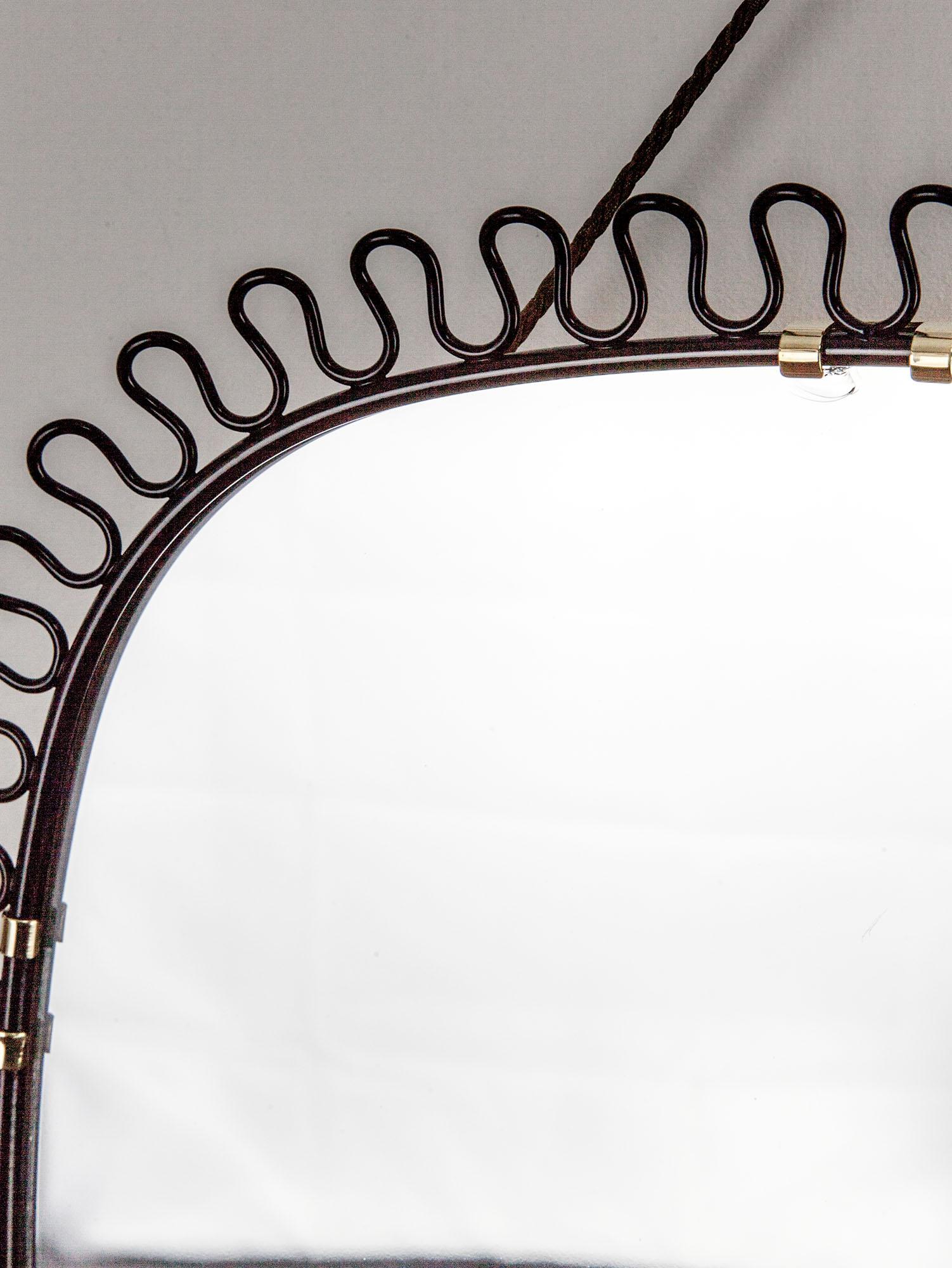 Swedish Vintage Loop Mirror by Josef Frank for Svenskt Tenn, Sweden, 1950s