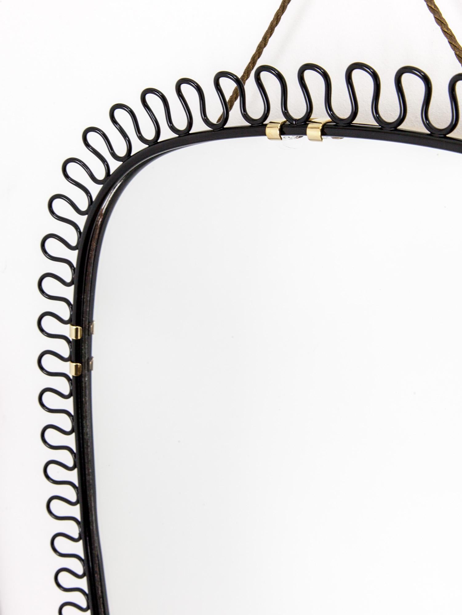 Vintage Loop Mirror by Josef Frank for Svenskt Tenn, Sweden, 1950s In Good Condition In PRESTON, AU