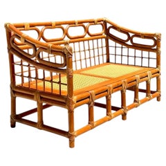 Vintage Loop Rattan Loveseat