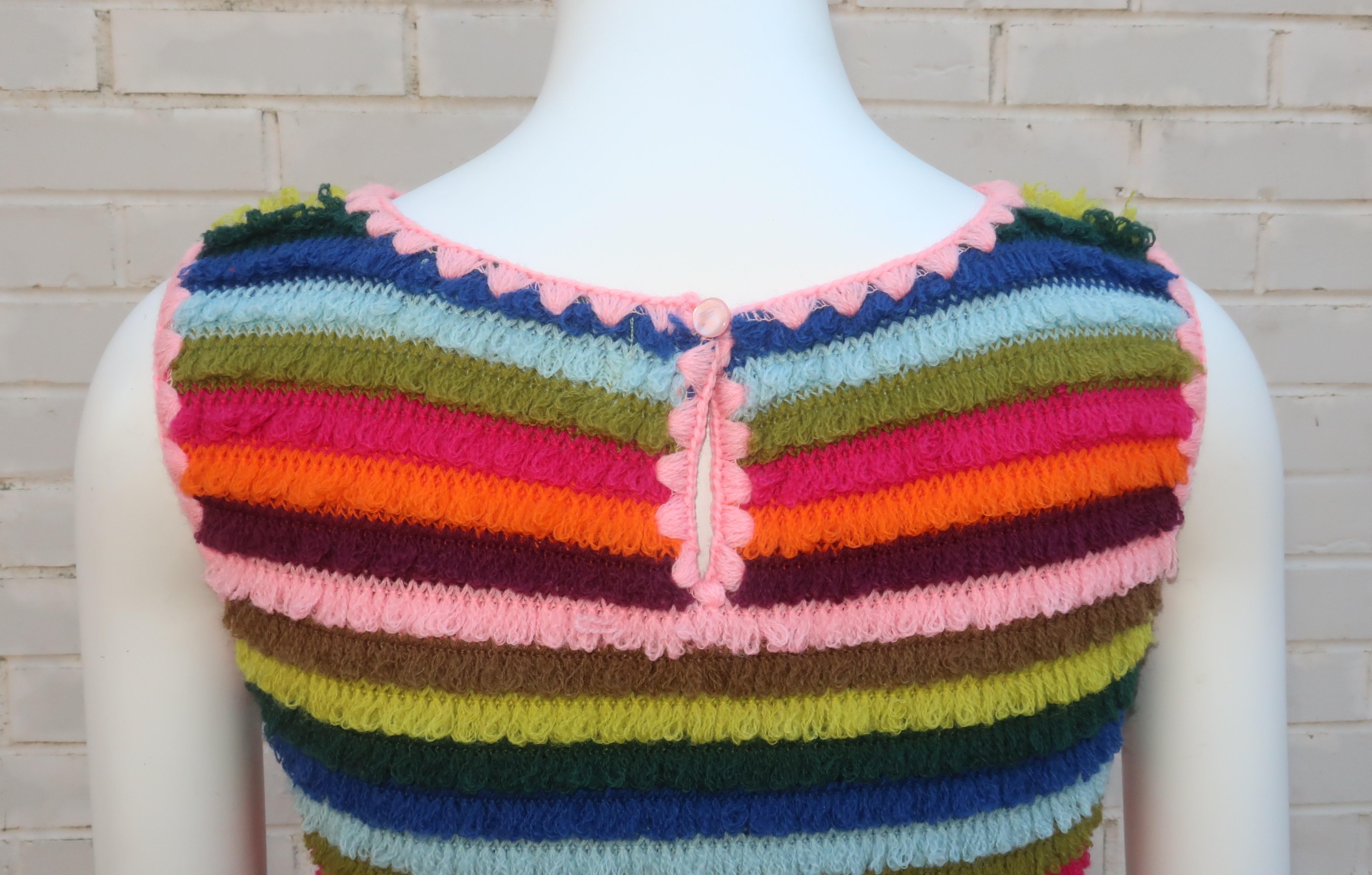 Vintage Loop Wool Sweater Vest, 1960's 5