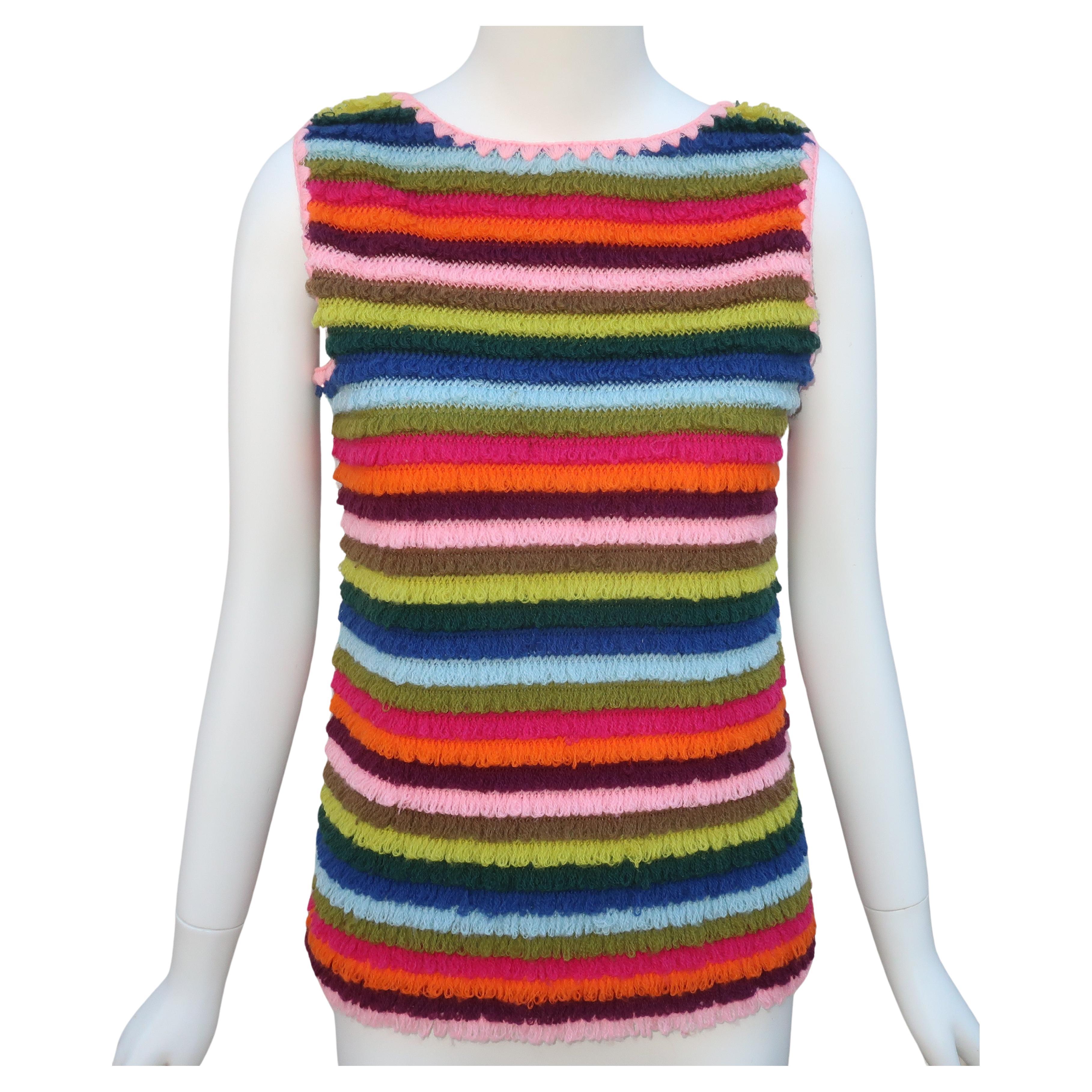 Vintage Loop Wool Sweater Vest, 1960
s