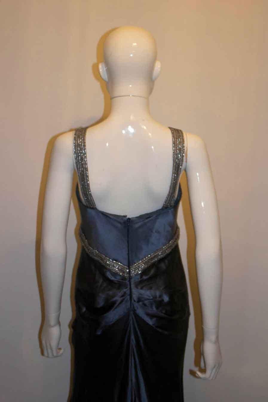 Black Vintage Lorcan Mullany for Bellville Sasson Silk Evening /Red Carpet Gown For Sale