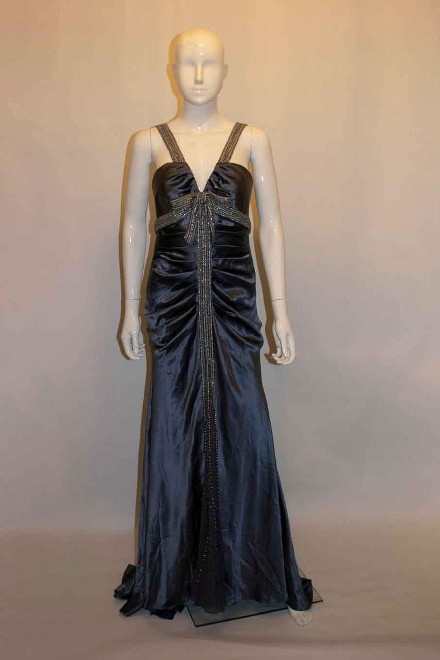 Women's Vintage Lorcan Mullany for Bellville Sasson Silk Evening /Red Carpet Gown For Sale