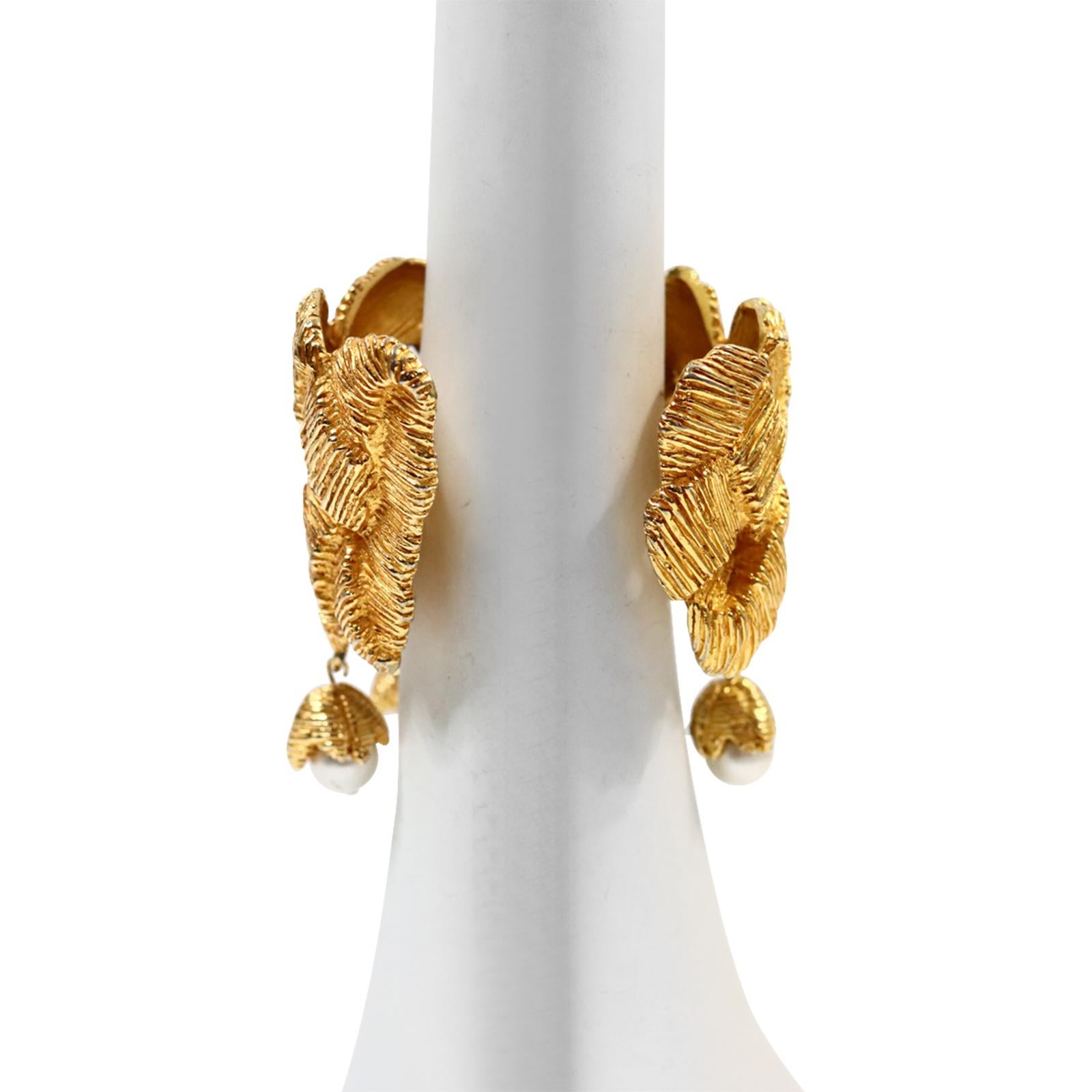 Lorenz Baumer Vintage-Armband aus Gold mit Diamanten und Kunstperlen, ca. 1980er Jahre im Angebot 2