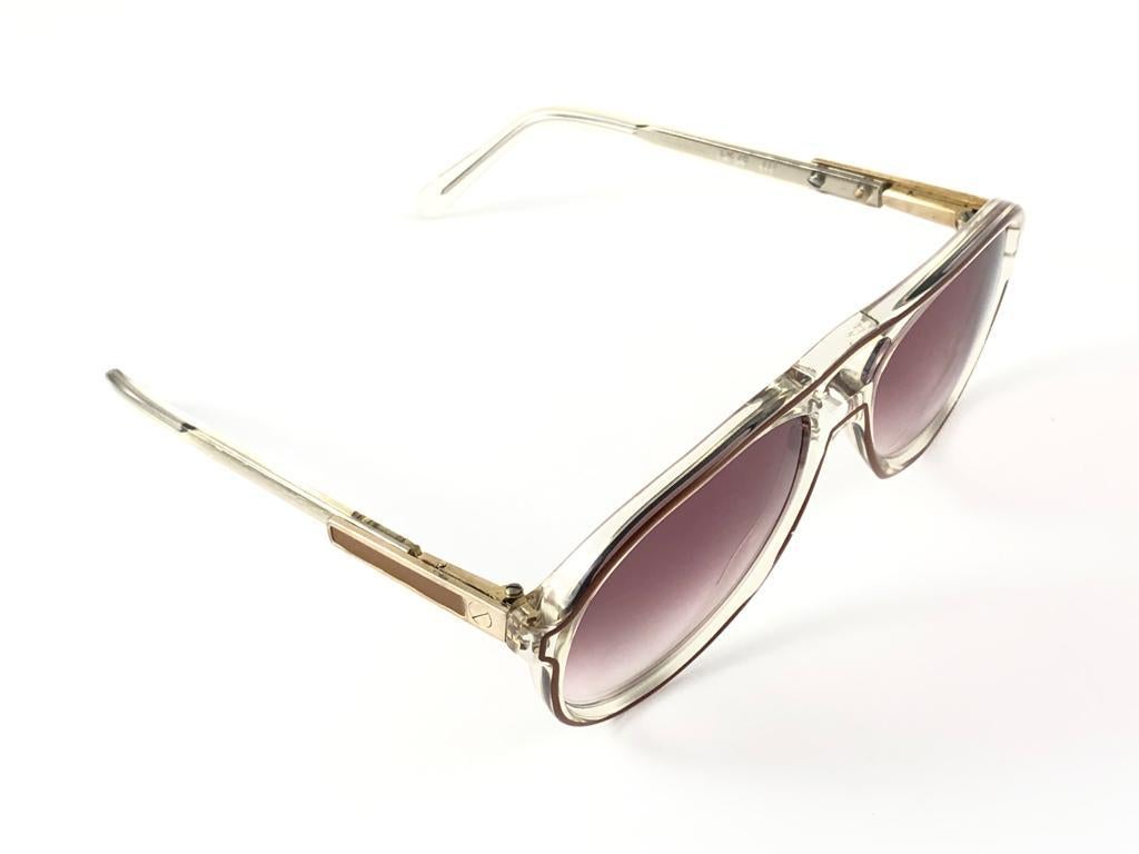 Vintage Loris Azszaro Translucent  Frame 1970's Sunglasses Paris For Sale 5