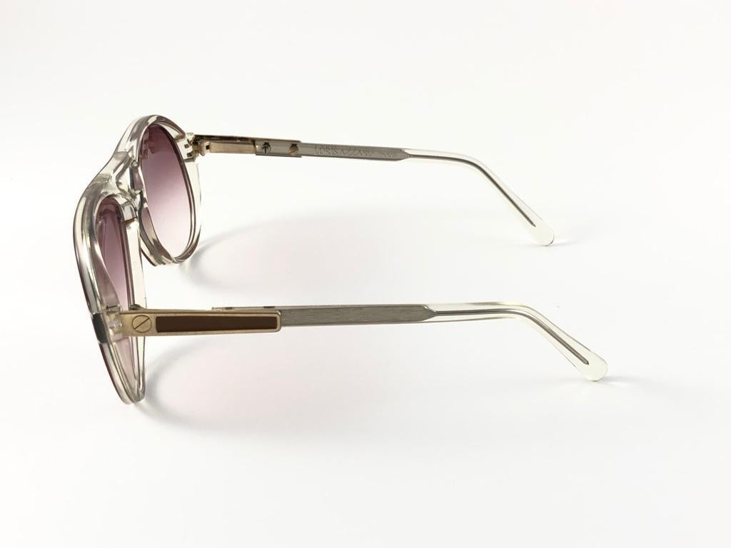 Vintage Loris Azszaro Translucent  Frame 1970's Sunglasses Paris In Excellent Condition For Sale In Baleares, Baleares
