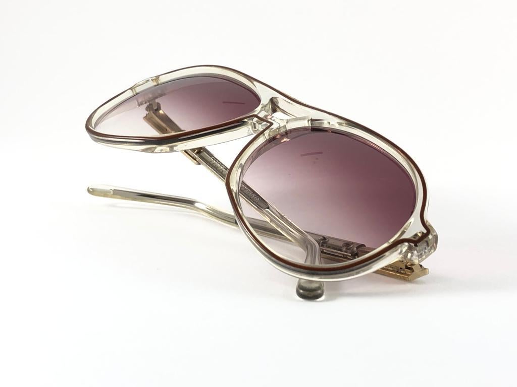 Vintage Loris Azszaro Translucent  Frame 1970's Sunglasses Paris For Sale 1