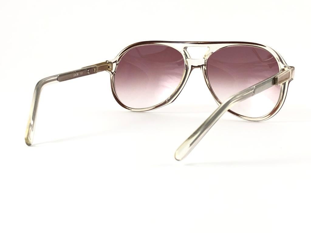 Vintage Loris Azszaro Translucent  Frame 1970's Sunglasses Paris For Sale 4