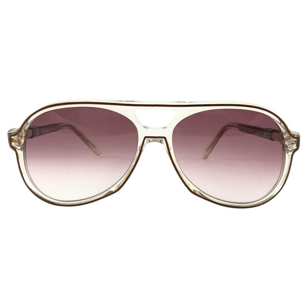 Vintage Loris Azszaro Translucent  Frame 1970's Sunglasses Paris For Sale