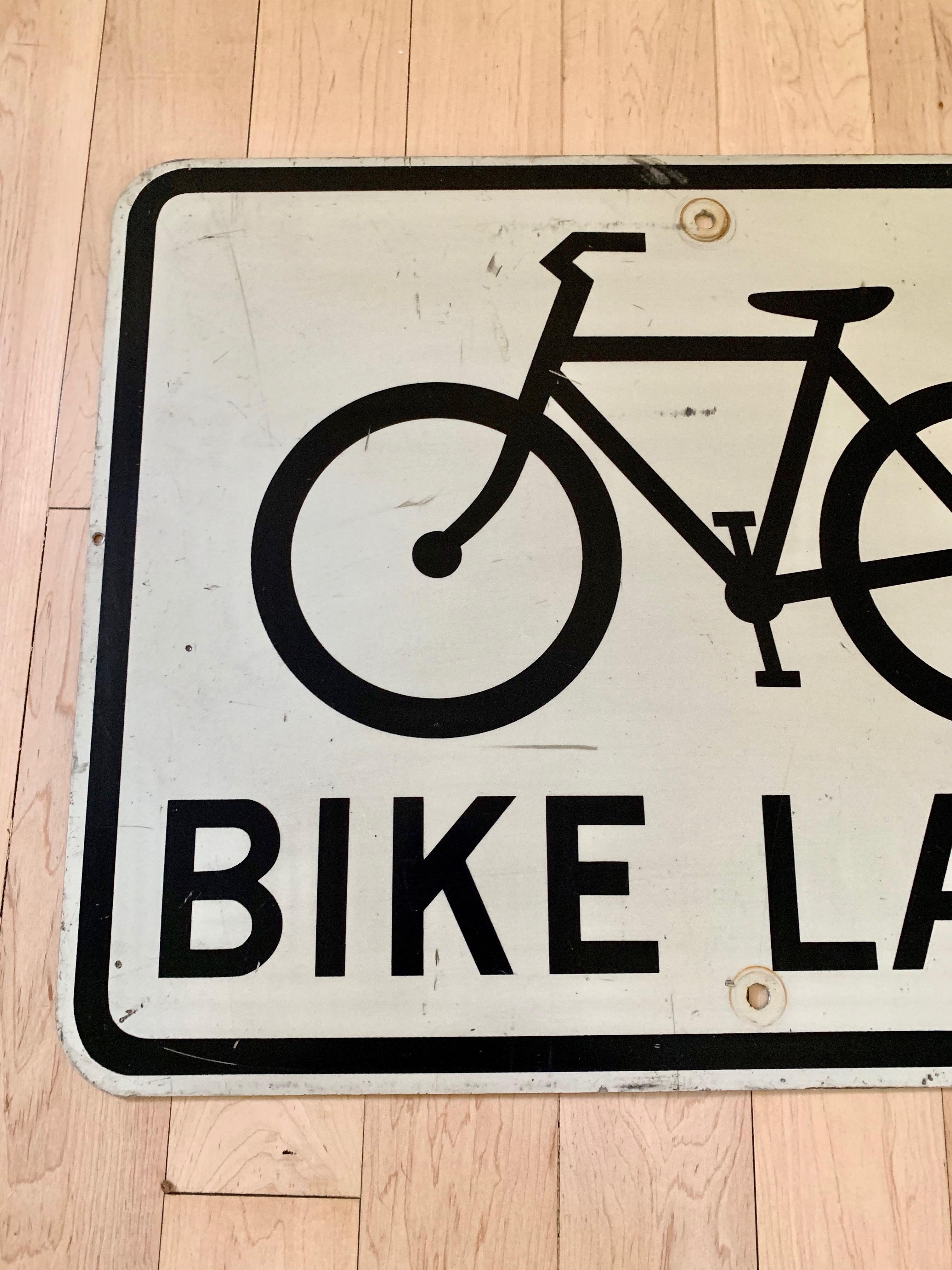 Vintage Los Angeles Bike Lane Sign 1