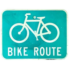 Vintage Los Angeles Bike Route Sign