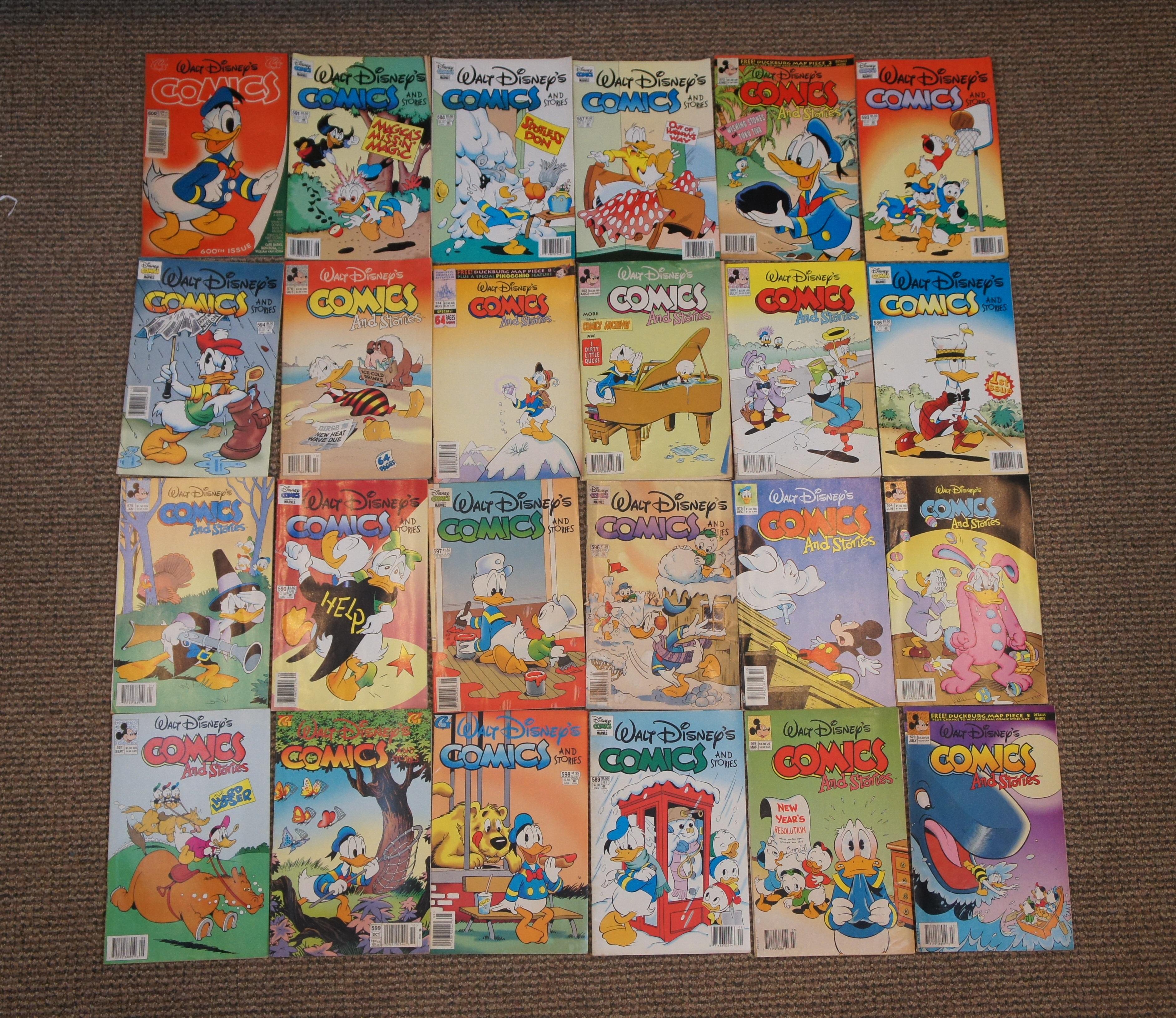 Vintage Lot of 149 Disney Comic Books Donald Duck Mickey Uncle Scrooge Magazine For Sale 1