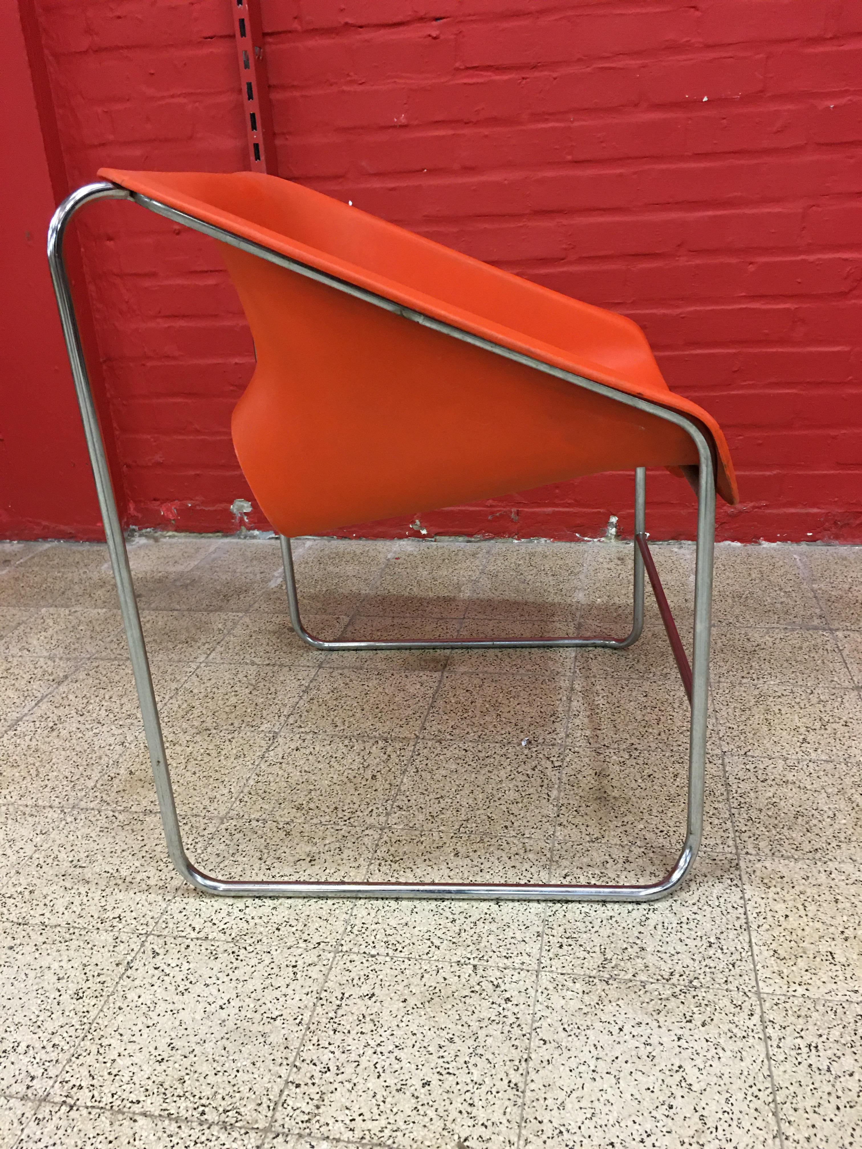 Vintage Lotus Chair designed for Artena by Paul Boulva, circa 1976 In Good Condition For Sale In Saint-Ouen, FR