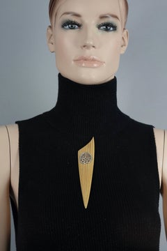 Vintage LOUIS FERAUD Massive Modernist Logo Brooch