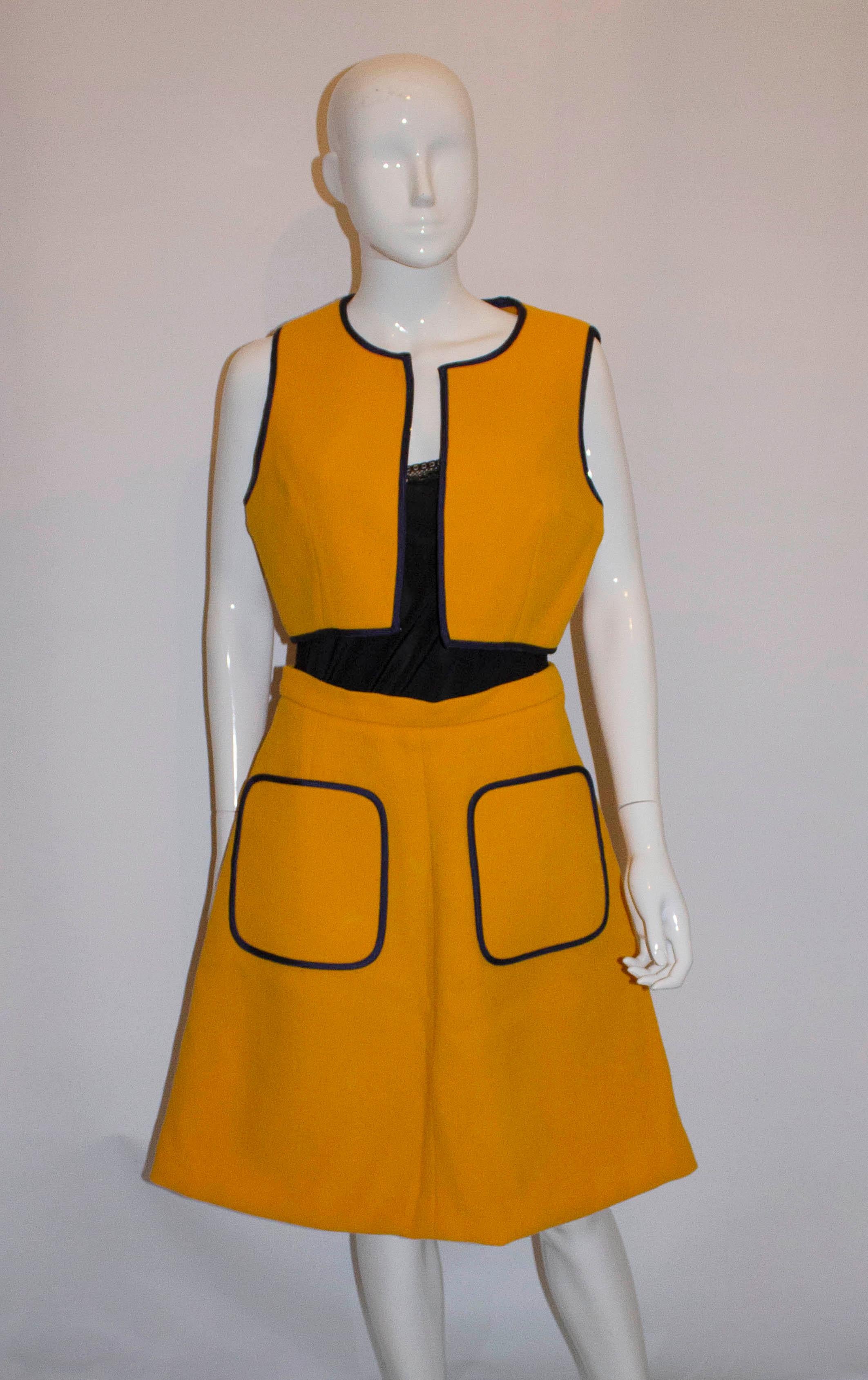 Vintage Louis Feraud Skirt and Waistcoat 1