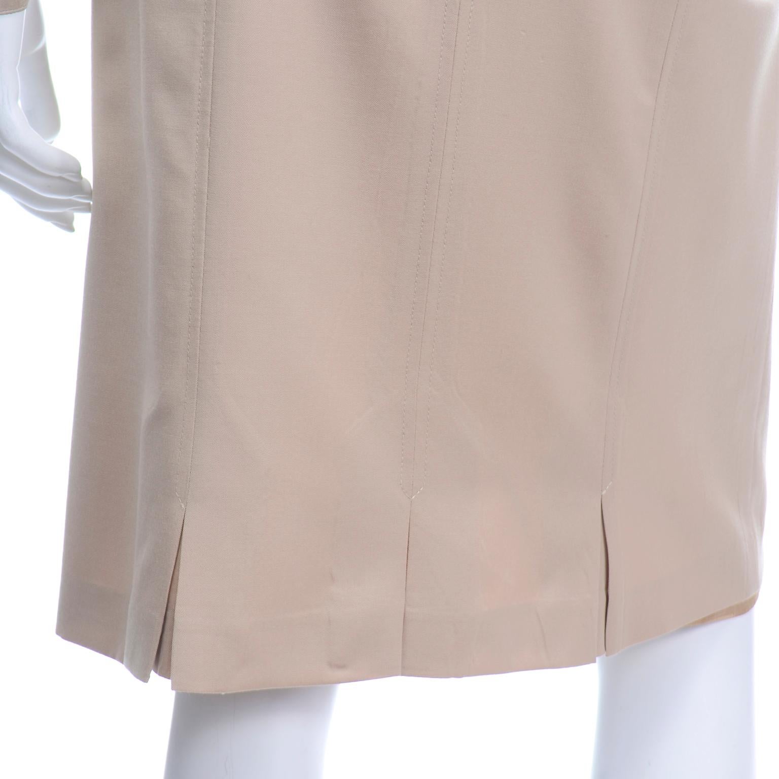 Vintage Louis Feraud Tan 3 Piece Skirt Blouse and Jacket Suit Outfit ...