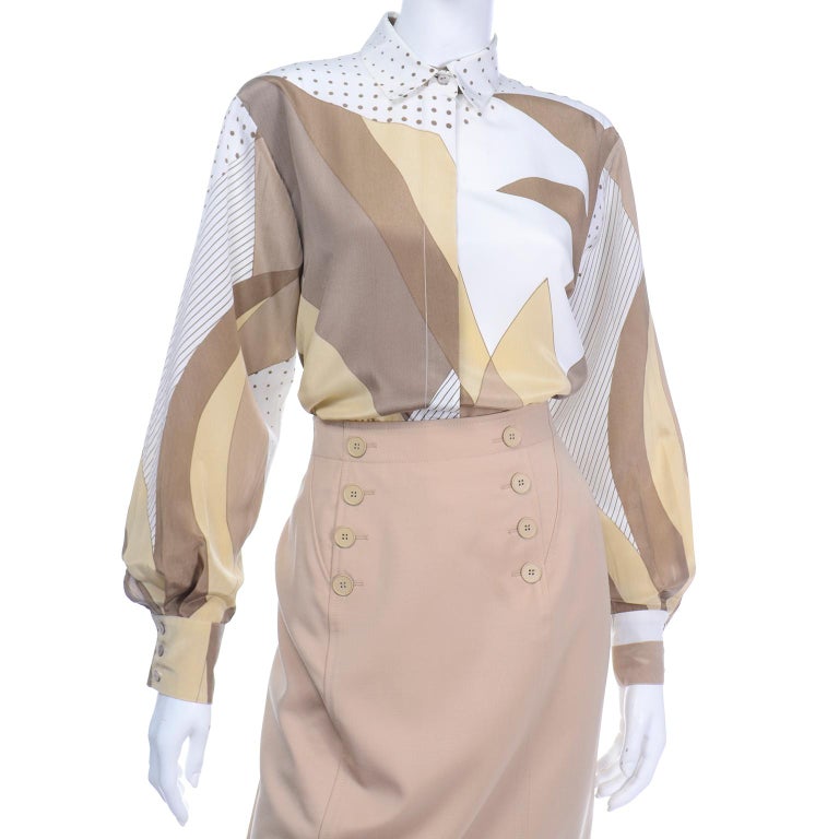 Louis Feraud Silk Skirt Suit US4, FR36 | S