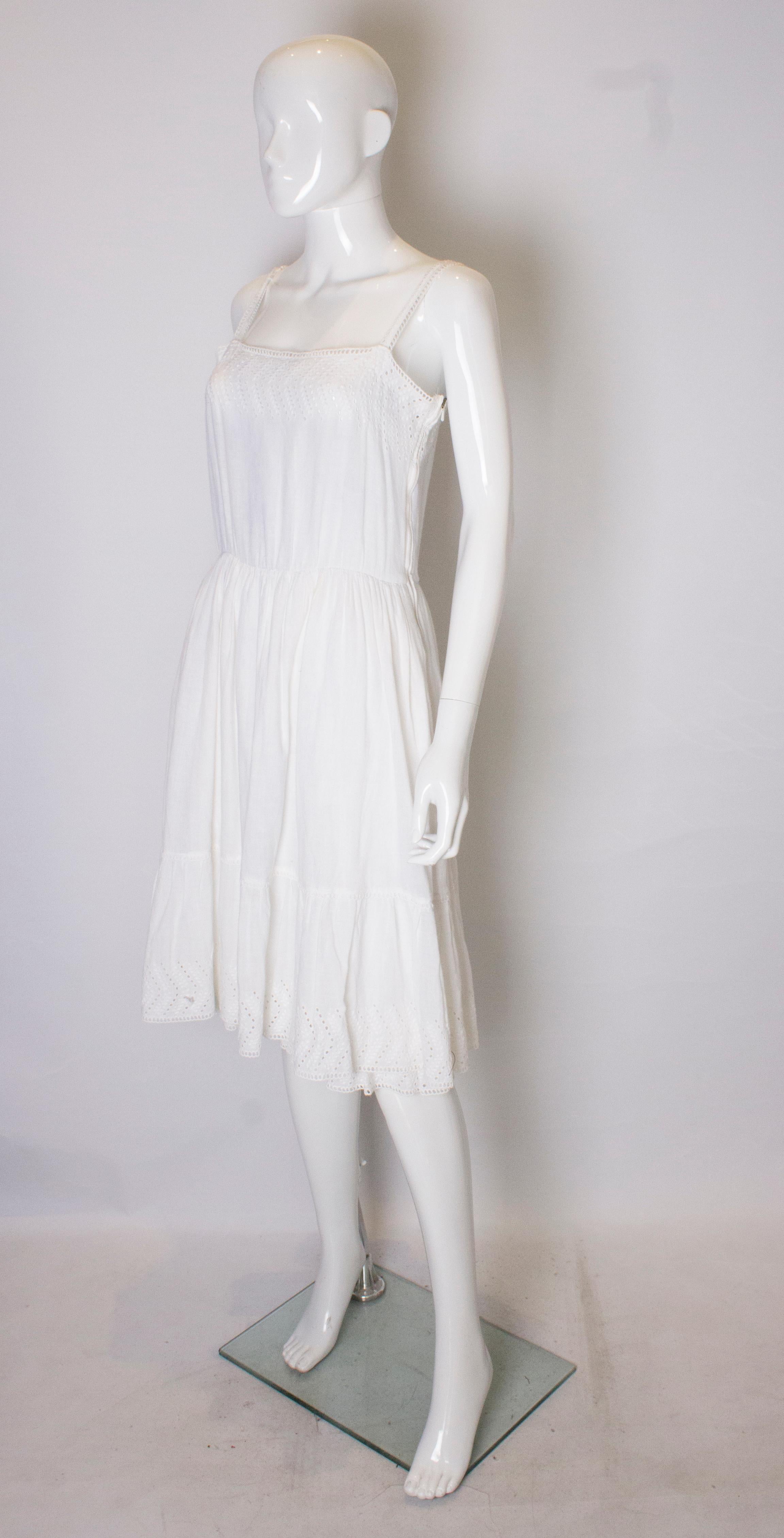 white cotton dresses for summer