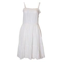 Louis Feraud - Robe en coton blanc vintage