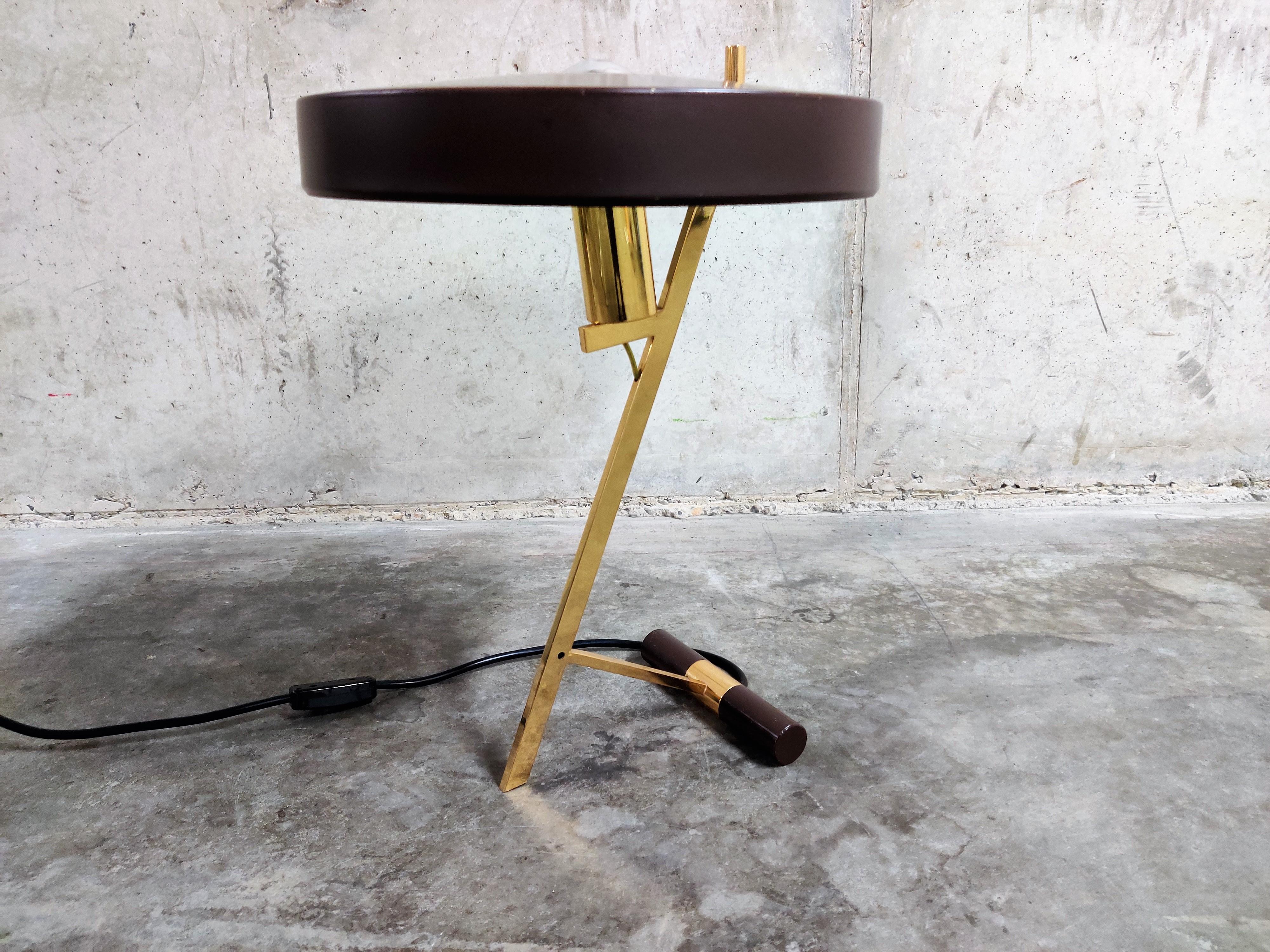 Mid-Century Modern Vintage Louis Kalff Diplomat or Z Model Table Lamp, 1950s