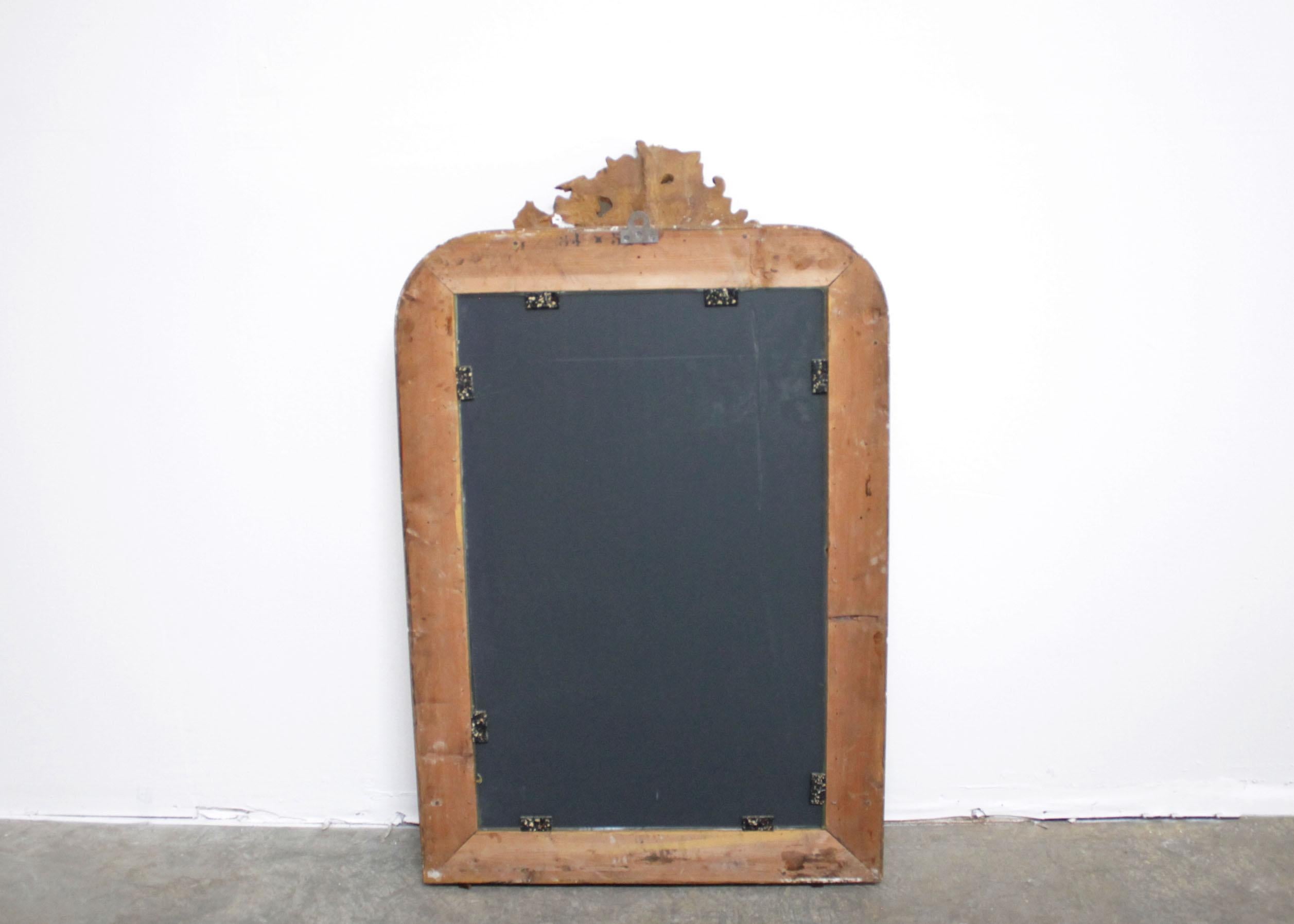 Vintage Louis Phillipe Mirror with Carvings For Sale 5